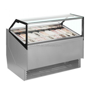 Ice Cream <strong>Display</strong> Freezer <strong>Popsicle</strong> <strong>Cases</strong> 24 Pans Italy Style Curved Back Sliding Door with - Product Image 6