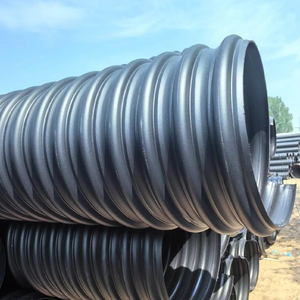 <span class=keywords><strong>Tuyau</strong></span> corrugué spiralé renforcé par ceinture en acier HDPE SN8-20 DN300-3000 PE100 pour le drainage des eaux de pluie - Product Image 2