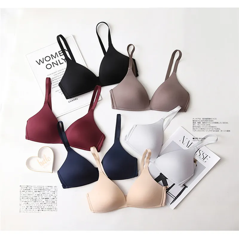 Nahtlose BHs für Frauen Push Up BHs No Wire Büstenhalter A B Cup Unterwäsche Sexy BH Drei Dessous 2022 Neu