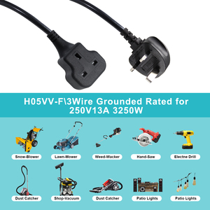 <strong>UK</strong> 3 Pin Power Cable 250V BS Certified AC <strong>Plug</strong> Cable <strong>UK</strong> <strong>Plug</strong> Male to Female Socket Extension Cord - Product Image 3