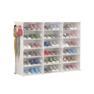 Grosir Jelas Transparan Portabel Drop Organizer Sneaker Stackable Kotak Penyimpanan Sepatu Plastik