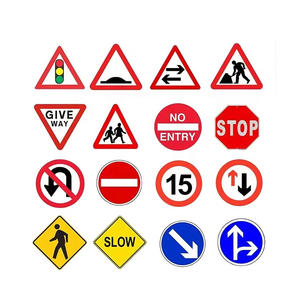 Advertencia personalizada reflectante de aluminio Seguridad vial Placa vintage Señales de metal Señal de tráfico - Product Image 2