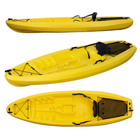 Bateau de pêche en plastique HDPE, kayak pour adultes, kayak à coque rigide moulé par soufflage