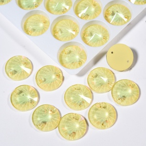 OLeeya Custom Rhinestones Wholesale Rivoli Glass Rhinestone Sewing Crystals Flat Back Sew on Rhinestones for Garment Accessories - Product Image 2