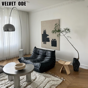 โซฟาหนังรุ่นใหม่แบบประหยัดพื้นที่ ทนทานต่อคราบสกปรกและการกัดกร่อน เหมาะสำหรับเฟอร์นิเจอร์ห้องนั่งเล่น - Product Image 4