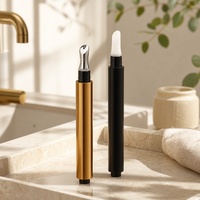 Botol Dispenser Kosmetik Aluminium Mewah 3ml dengan Kepala Pijat Pendingin Logam Zamac untuk Krim Mata dan Lip Gloss