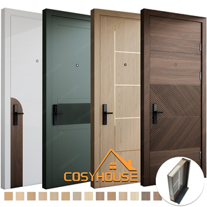 Porte intérieure moderne en bois, porte en MDF, porte de chambre à coucher pour maison, appartement, hôtel, sur mesure - Product Image 1