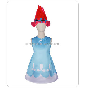 Anime Trolls World Tour Costume Enfants Pourim Carnaval Tenues Garçons Filles <span class=keywords><strong>Branche</strong></span> Coquelicot Cosplay Halloween Movie Costume Avec Perruques - Product Image 5