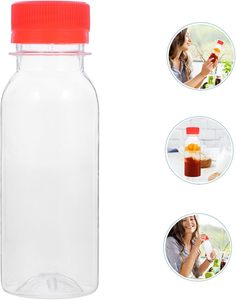 Bouteilles de jus en plastique carrées de 60 ml et 100 ml de fabrication chinoise pour jus de citron, pomme et orange - Product Image 5