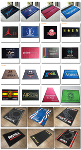 Cổ điển trong nhà/ngoài trời nhập cửa tầng Mat có thể giặt hoa thảm cao su với logo cho nhà và sân golf - Product Image 4