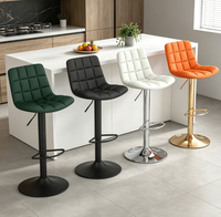 Chaise de bar de luxe légère, tabouret de bar avec dossier, hauteur réglable, tabouret haut pour la maison, le café