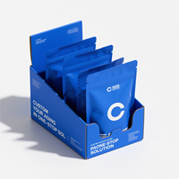 Vente chaude Sacs en mylar personnalisés avec coffret Emballage de bonbons mous comestibles Sac à fermeture éclair Boîte de présentation en papier