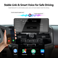 Autoradio Android Meihua 12,3 pouces pour Toyota Land Cruiser 2007-2021, écran multi-touch 4 Go, GPS, écran partagé, caméra 360°
