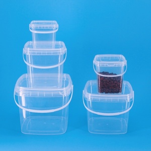 Cubo de Plástico PP Transparente Cuadrado Pequeño, Cubo para Alimentos con Sellado Hermético, Cubo para Almacenamiento de Aparejos de Pesca - Product Image 4