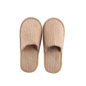 Brown cheap travel slippers/ hotel slippers/spa slippers New Zealand hot-selling high quality warm hotel slippers