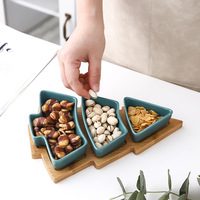 Luxe Scandinavische stijl effen keramische steengoed schaalset voor snacks & fruit, cadeau voor feestjes, milieuvriendelijk, voedselveilig.
