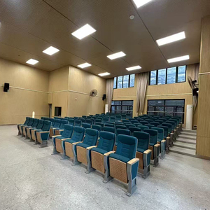 Vente en gros de sièges d'auditorium de théâtre empilables bon marché en métal chaises de rangée de salle de conférence chaises d'église - Product Image 2