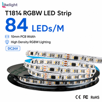 Bande LED programmable RGBW TM1814 UCS2903 DC12V 24V 96 LED par mètre PCB 10mm Rouleau de 5M Éclairage numérique à pixels adressables