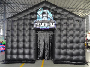 Lều chiếu sáng LED di động màu đen thương mại, lều câu lạc bộ đêm di động, lều tiệc hình khối bơm hơi, câu lạc bộ đêm bơm hơi - Product Image 5