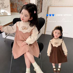 Vestido de Suéter para Niñas, Estilo Nuevo de Primavera y Otoño, Ropa Infantil a la Moda, Vestido de Princesa de Manga Larga Tejido para Bebés - Product Image 4