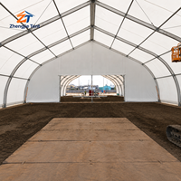 Tenda Lengkung Paduan Aluminium Tugas Berat, Gudang Penyimpanan Bentang Lebar, Kain PVC Tahan Air, Tempat Berlindung Industri Besar, Pameran