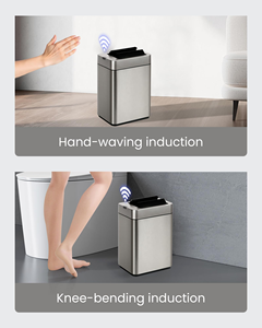 Poubelle intelligente grande capacité en acier inoxydable ABS, capteur de déchets automatique, poubelle électrique pour cuisine, salle de bain, salon - Product Image 2
