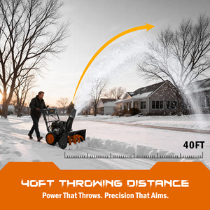 Souffleuse à neige autotractée avec 6 vitesses avant et 2 vitesses arrière, équipement de déneigement à moteur essence - Product Image 3