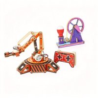 Modèle d'assemblage de bras robotique en bois avec télécommande sans fil, jouet de puzzle pour enfants, puzzle 3D fait main pour garçons, apprentissage précoce tendance