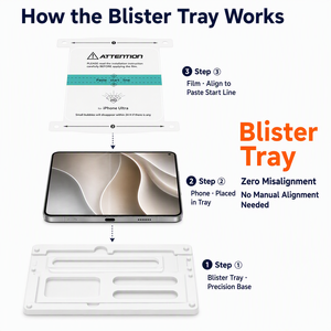 ชุดฟิล์มกันรอยหน้าจอสำหรับ <span class=keywords><strong>iPhone</strong></span> Ultra กระจกนิรภัยด้านนอก + ฟิล์มไฮโดรเจล TPU ด้านใน + ถาด HD ป้องกันเต็มจอ OEM MOQ50 - Product Image 5