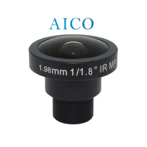 1/1.7" 1/1.8 inch F2.8 1.98mm FOV 180 deg 180D 10 megapixel 4k m12 pitch 0.5mm s mount thread fisheye cctv board camera lens