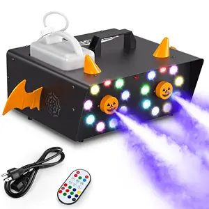 1500W Halloween bên sương mù máy 18 LED chiếu sáng hoạt động hiệu ứng thiết bị cho DJ Câu lạc bộ đêm hiệu ứng thiết bị khói máy