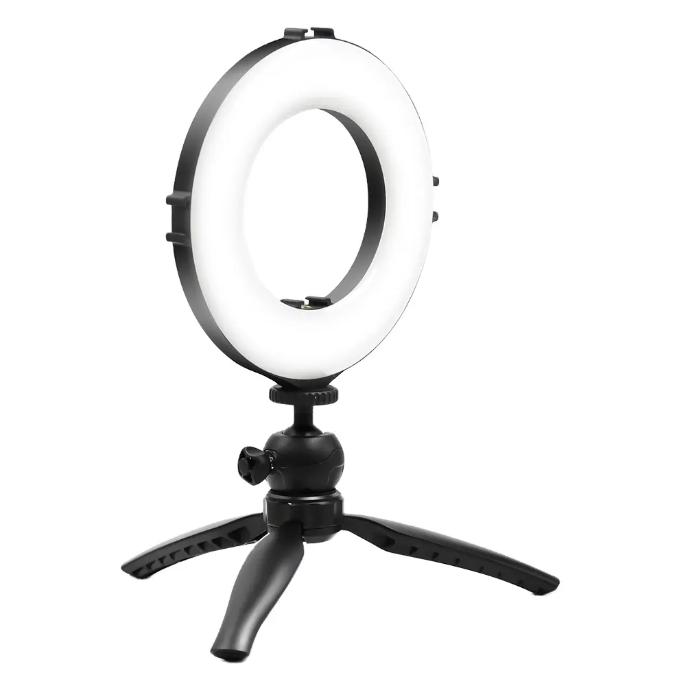 6 inch Selfie led ring light with tripod stand and hot shoes of mobile phone clip for Tiktok and Youtube