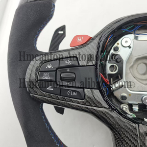 พวงมาลัยคาร์บอนไฟเบอร์อัลคันทาร่าสำหรับรถยนต์ BMW ซีรีส์ G รุ่น M3 G20 G30 G80 M4 G82 M5 CS สินค้าขายดี - Product Image 6