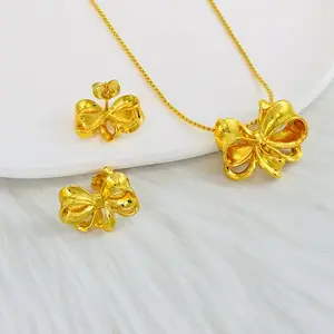 Golden Star Jewelry Fashion Jewelry Wholesale Dubai Gold Plated Necklace And Earring Jewelry Sets