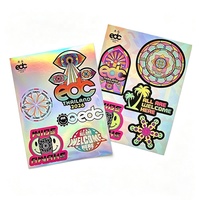 Feuilles d'autocollants Kiss Cut en gros, personnalisées, plusieurs designs, logo, vinyle imperméable pour emballage, étiquettes de marque, fournitures professionnelles