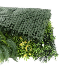 Feuille d'herbe artificielle personnalisée en plastique écologique 60cm clôture lierre haie treillis porte décoration <span class=keywords><strong>de</strong></span> couverture murale extérieure - Product Image 5