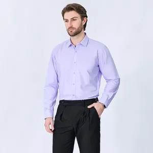 Novità Primaverile: Camicie a Maniche Lunghe per Uomo, Traspiranti, Smart Casual, Ecologiche, Tinta Unita, Vestibilità Slim, Abbigliamento da Ufficio Nero - Product Image 6