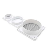 Diffuseur de plafond moderne en plastique, grille de ventilation par gravité pour pièces de ventilation CVC extérieures et de sous-sol