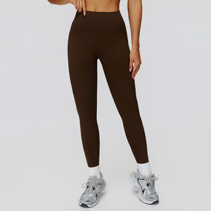 New Autumn Warm Running Fitness Leggings Custom Women Sports Wear No T <strong>Line</strong> Breathable High Waist Tummy Control Leggings - Product Image 4