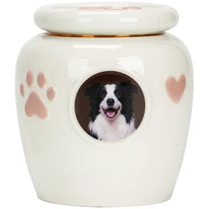 Urnas de Cerâmica Personalizadas Feitas à Mão para Animais de Estimação, Elegantes Contêineres de Cremação para Cães e Gatos, Lembranças para Cinzas - Product Image 5