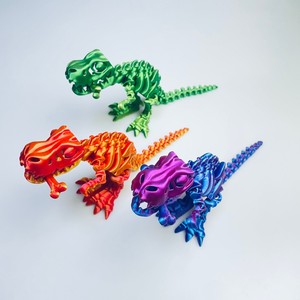 Juguete Antiestrés de Plástico Impreso en 3D, Modelo de Dinosaurio Tiranosaurio Rex Articulado, Esqueleto de 17/25 cm, Giratorio, para Regalo - Product Image 5