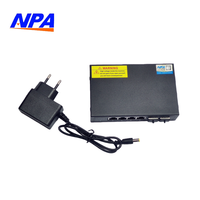 Switch Jaringan 4+2 Port 2.5G dengan 2 X 10G SFP Uplink, Dapat Ditumpuk, Plug and Play, Kapasitas 60Gbps untuk Kamera IP/WiFi AP 7024-2.5G