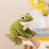Peluche de chiot vert réaliste et mignonne, jouet en peluche doux, décoration d'intérieur, cadeau d'anniversaire pour filles, en polyester