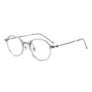 Hot Sale Style Unisex Retro Vintage Full-Rim Round TR90 Ultra-Light Optical Eyeglass Frame Compatible <strong>Myopia</strong> <strong>Lenses</strong> Lightweight - Product Image 4
