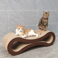 Griffoir pour chat en carton ondulé, design minimaliste, extra large, résistant à l'usure, non-muissant, pour toutes les saisons