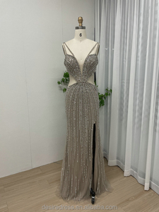 Nuovi Modelli di Abiti da Sera a <span class=keywords><strong>Sirena</strong></span> <span class=keywords><strong>con</strong></span> Scollo Profondo a V, Decorati <span class=keywords><strong>con</strong></span> Paillettes e Perline, Sexy Abiti da Festa <span class=keywords><strong>con</strong></span> <span class=keywords><strong>Spacco</strong></span> Alto per Signore MB40040-2 - Product Image 2