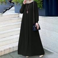 Robe longue élégante pour femmes R-451, Abaya musulmane pour le Ramadan, manches longues, col oversize, robe de prière, Turquie, Dubaï, vêtements islamiques