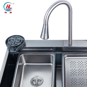 Évier de cuisine <span class=keywords><strong>professionnel</strong></span> encastré en acier inoxydable 304 de 27 pouces, sur mesure, extra large, moderne, fait main - Product Image 3