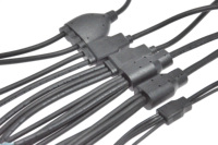 Y10 סוג גדול 3 4 5 6 דרך ip67 חוט 1 ב 3 4 5 6 החוצה Led רצועת אור אופניים חשמליים חוט ספליטר y עמיד למים מחבר