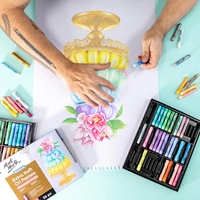 Crayons à l'huile extra doux Mont Marte, tons macaron, ensemble de 26 couleurs pour le dessin des enfants